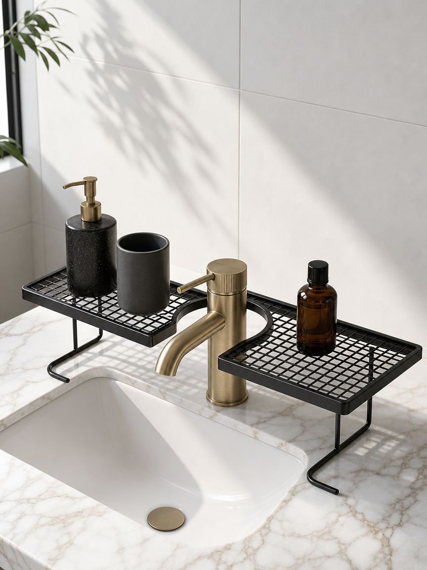 Minimalist shelf for luxury bathroom interiors