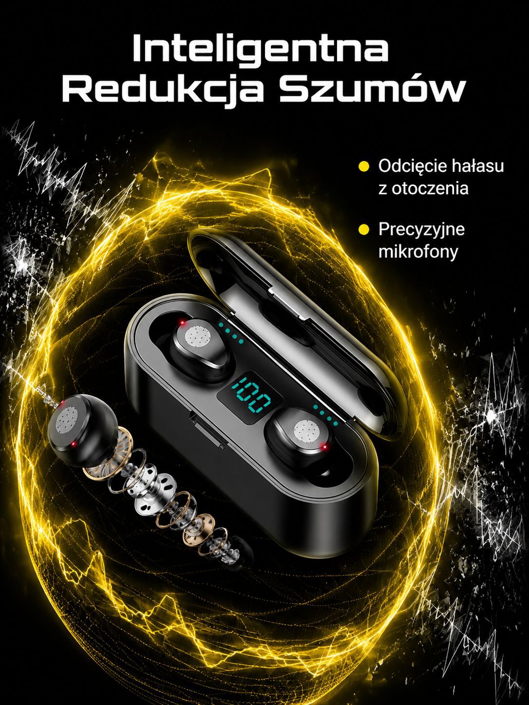 Nowoczesny design słuchawek bezprzewodowych z redukcją szumów