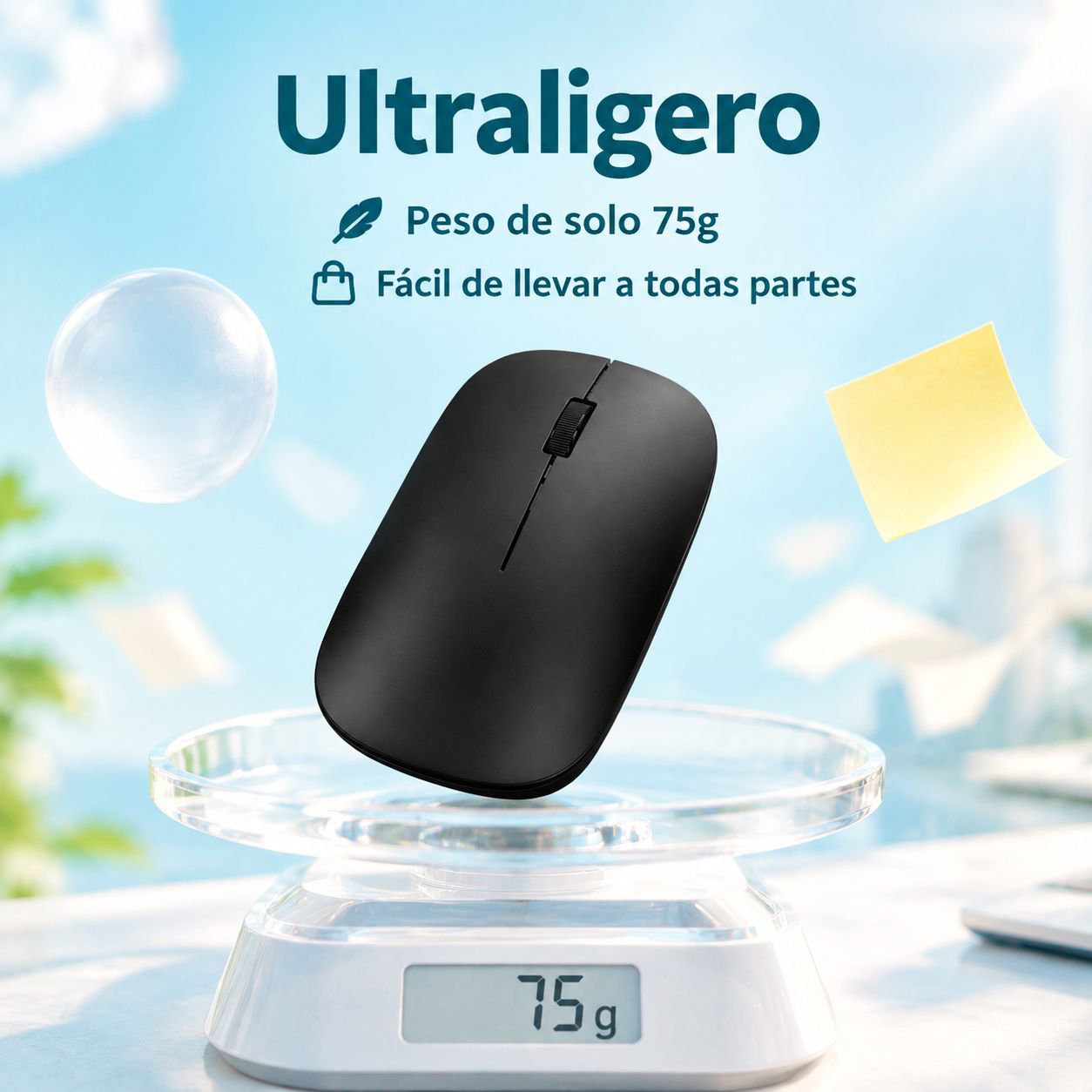 Ratón Bluetooth silencioso ergonómico