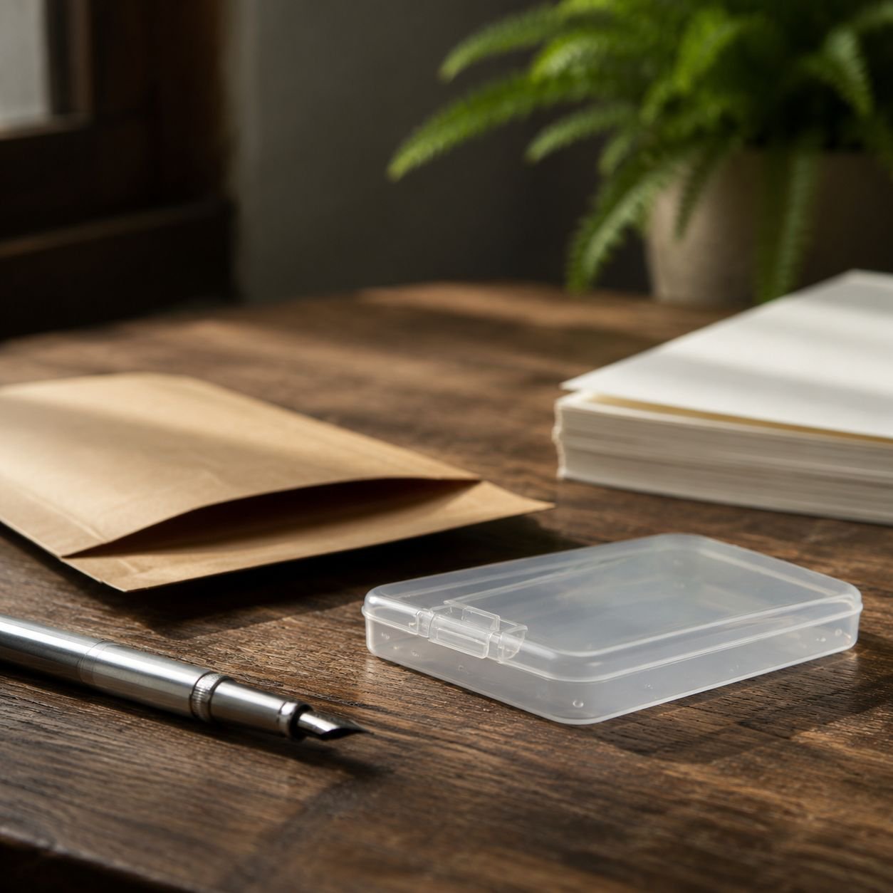 Small clear organizer box for jewelry and crafts