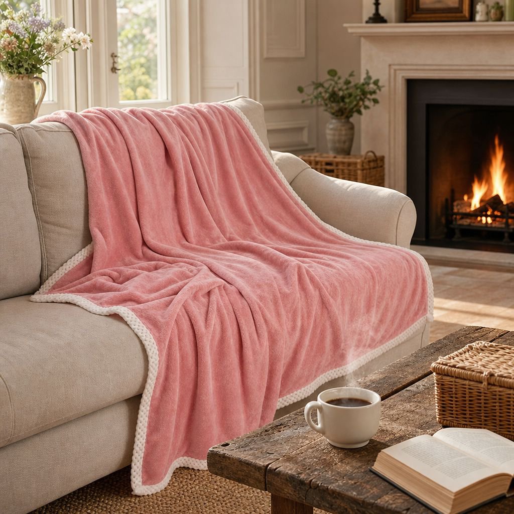 Home Thickened Fleece Blanket Practical Milk Nap Blanket