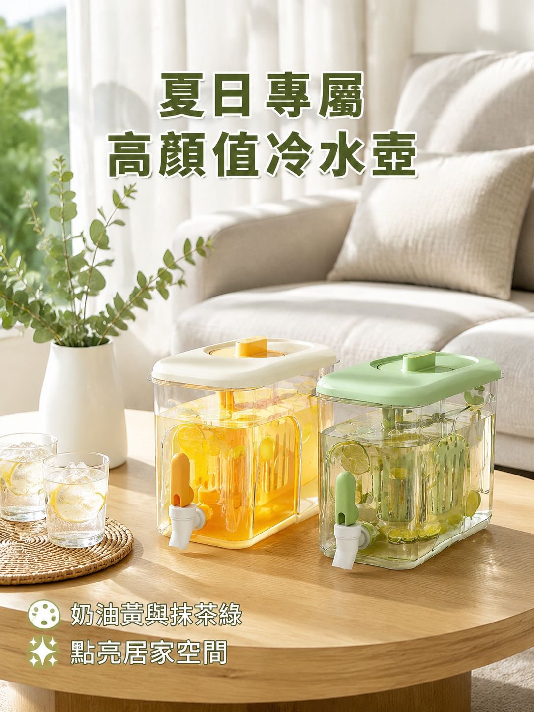 耐用帶龍頭蓋冷水壺