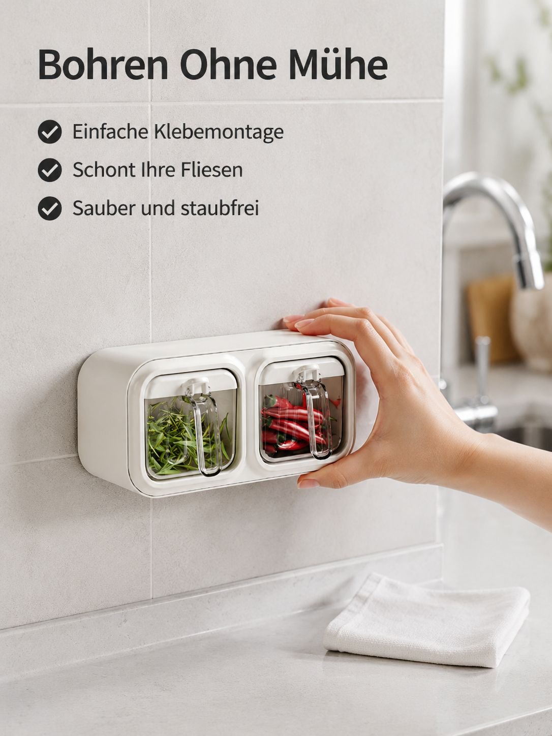 Stilvolle und platzsparende Gewürzaufbewahrung