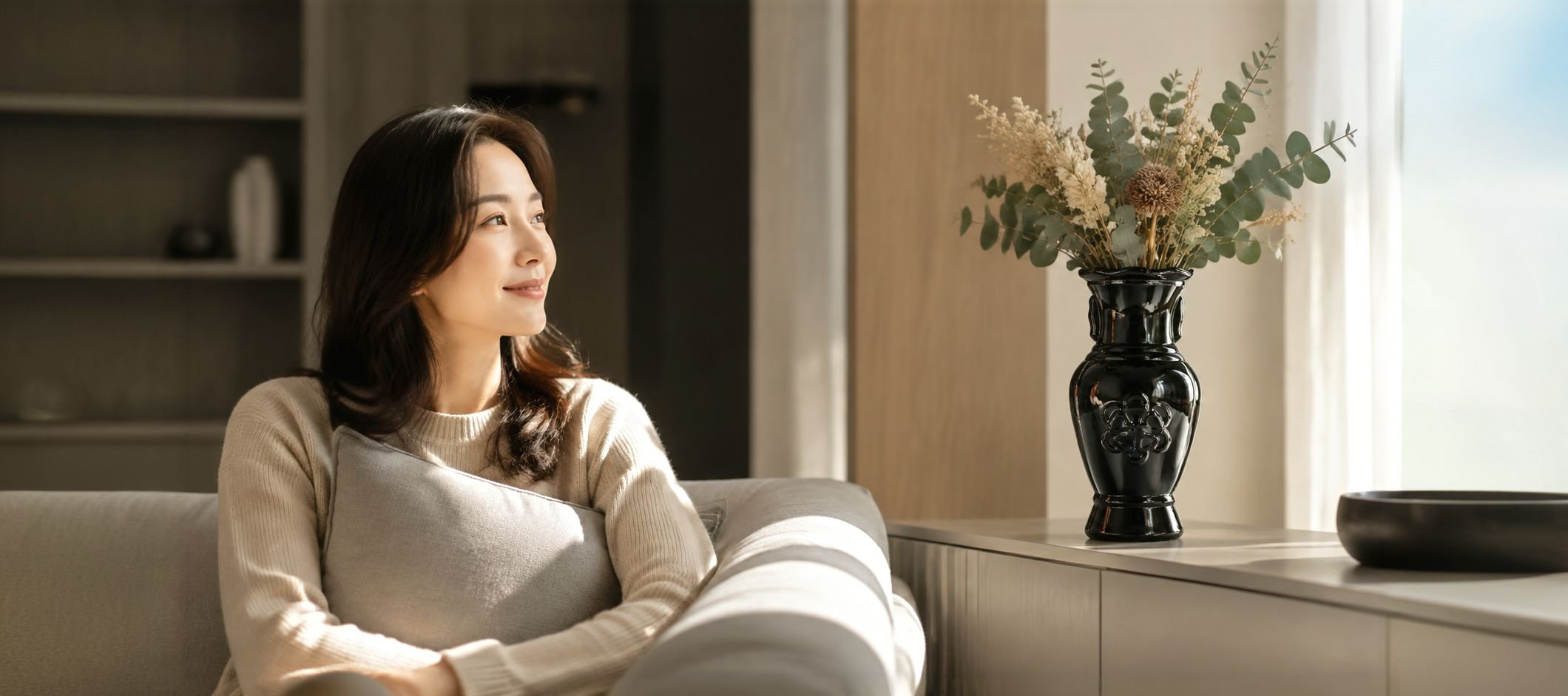 거실용 고급 유리 화병