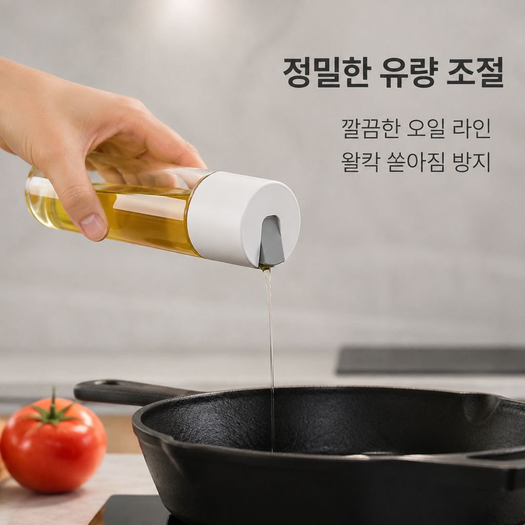 가정용 자동 개폐 누유 방지 유리 오일병