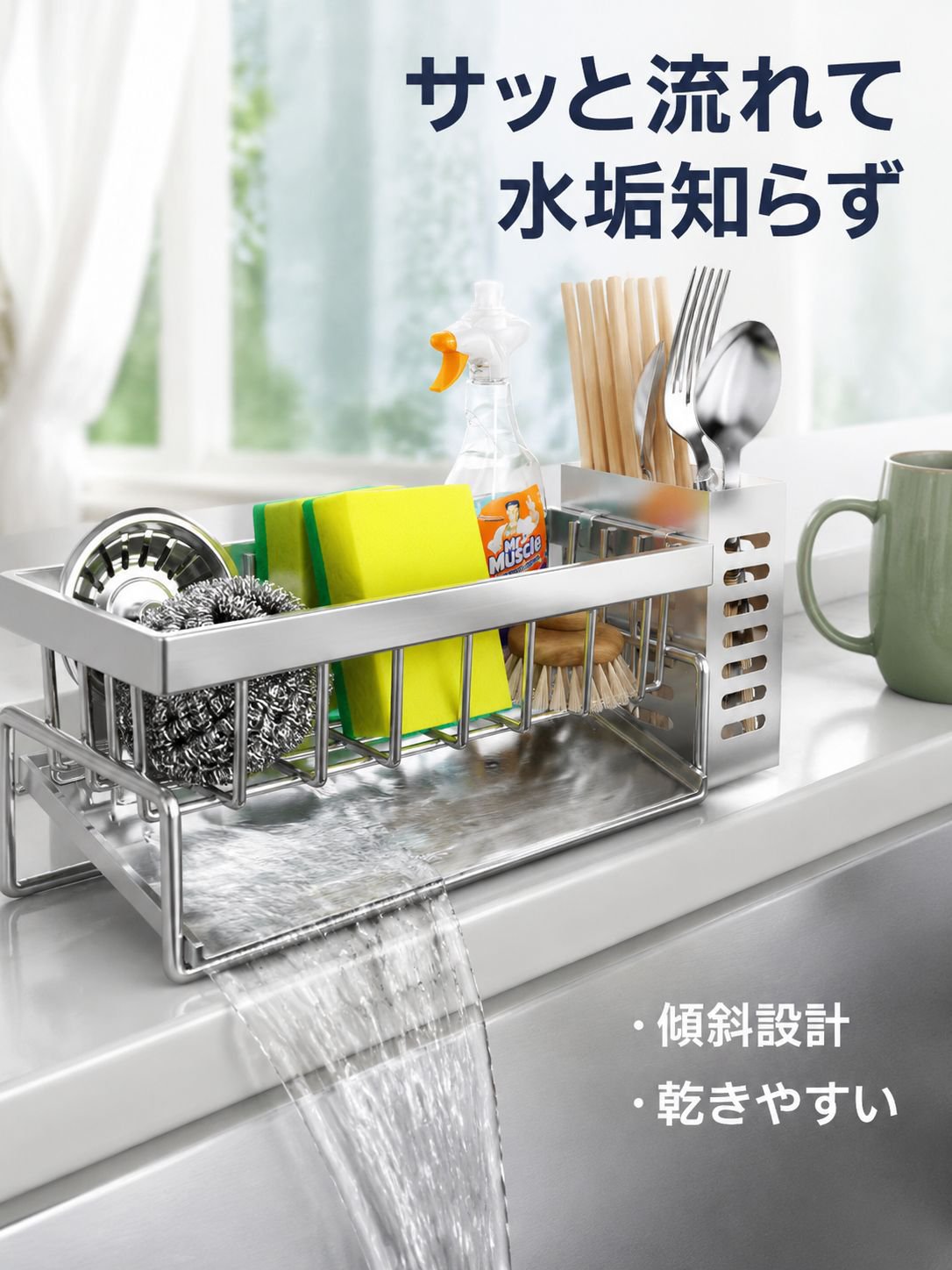 蛇口シンクスポンジ布かご