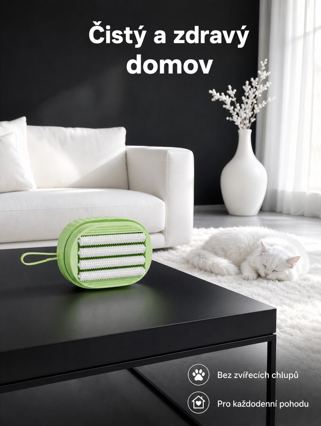 Snadno omyvatelný pěnový váleček z měkké gumy