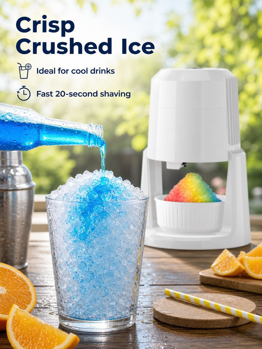 User-friendly electric ice shaver interface