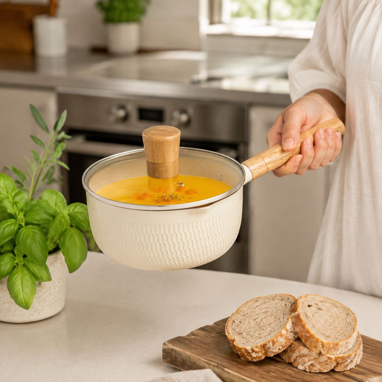 Haushaltsset aus Maifan-Stein-Milchtopf und Kochtopf, Antihaft-Bratpfanne für Babynahrung