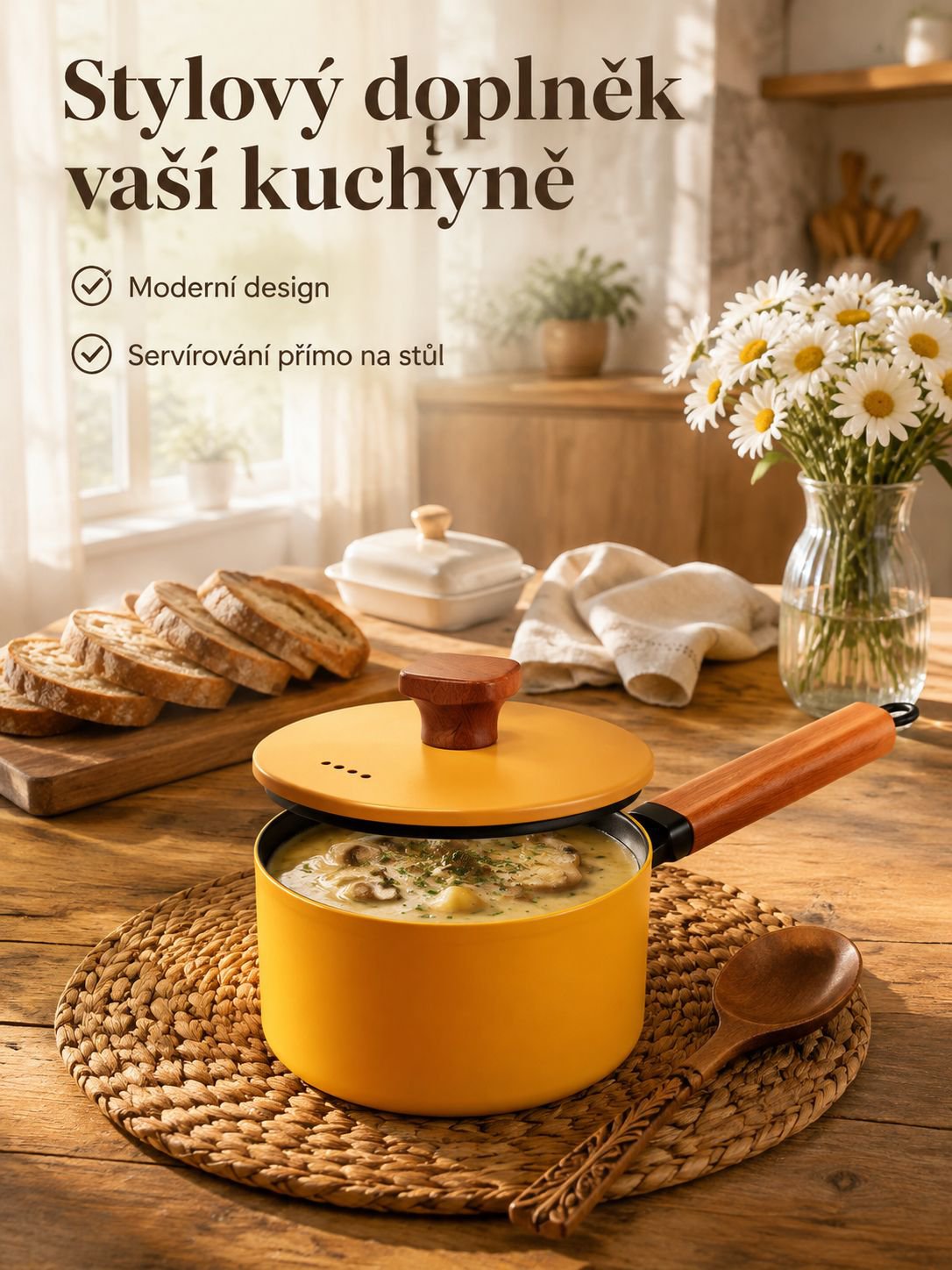 Malý nepřilnavý hrnec pro domácnost