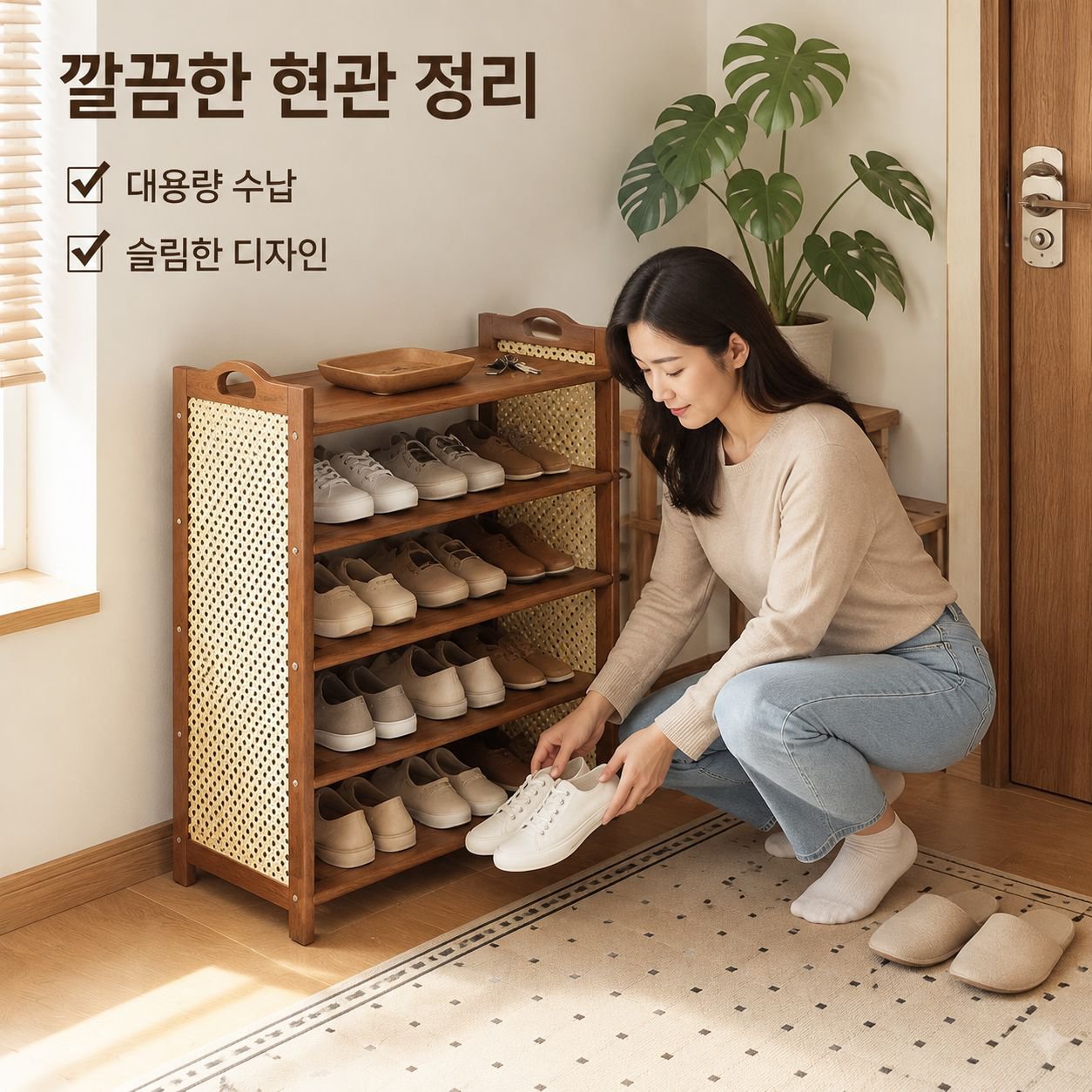 가정용 다단 대용량 간이 신발장 원룸 기숙사 심플 현관 신발정리대
