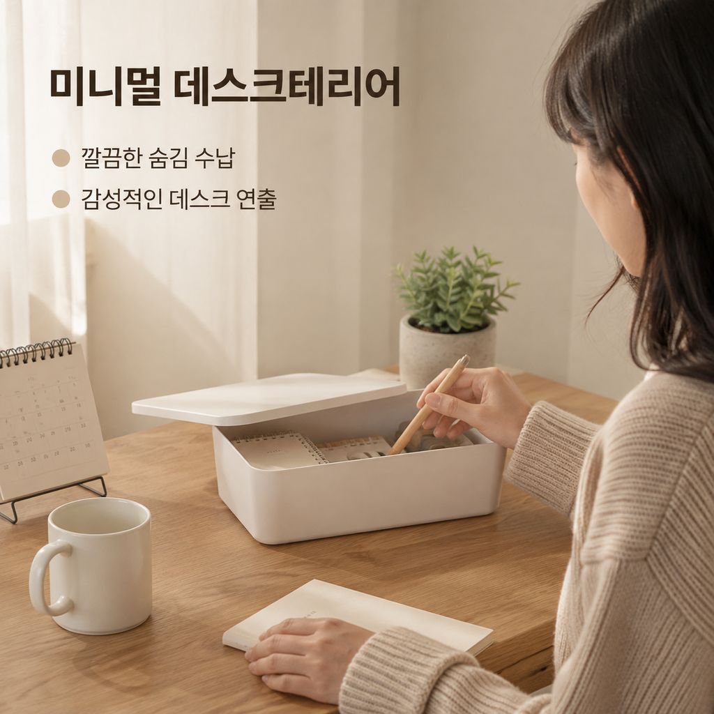 기숙사 학생용 책상 위 문구 수납함