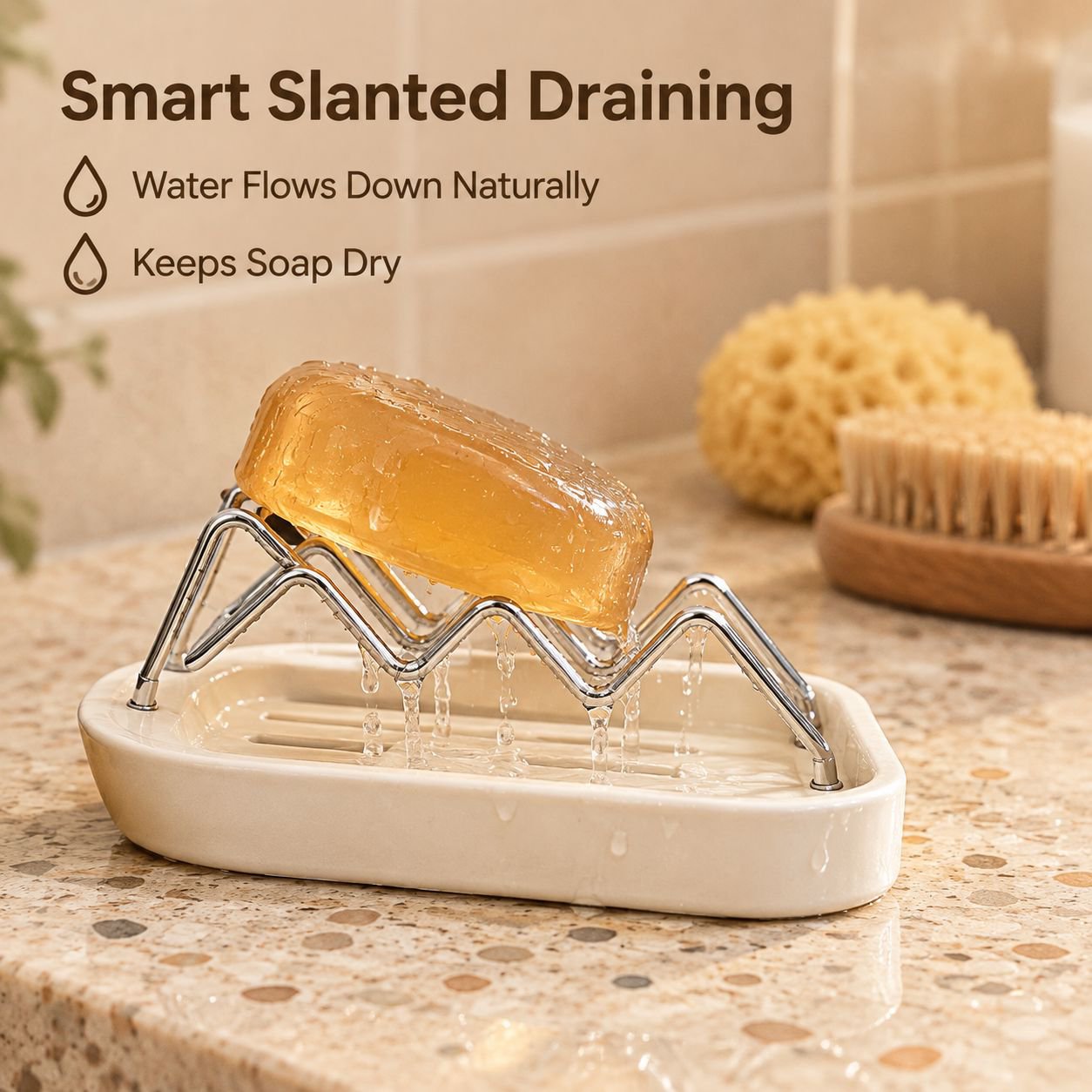 Soap Dish Bathroom Drainable Soap Holder