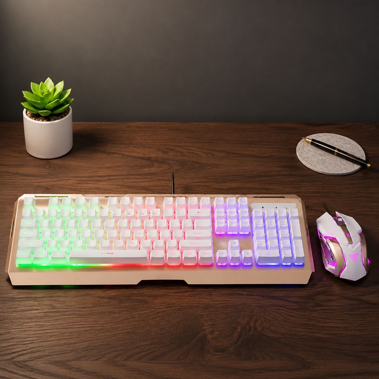 Fabrik-Direktverkauf Jingdi V1 mechanische Tastatur und Maus-Set, Notebook-Desktop, kabelgebundene G