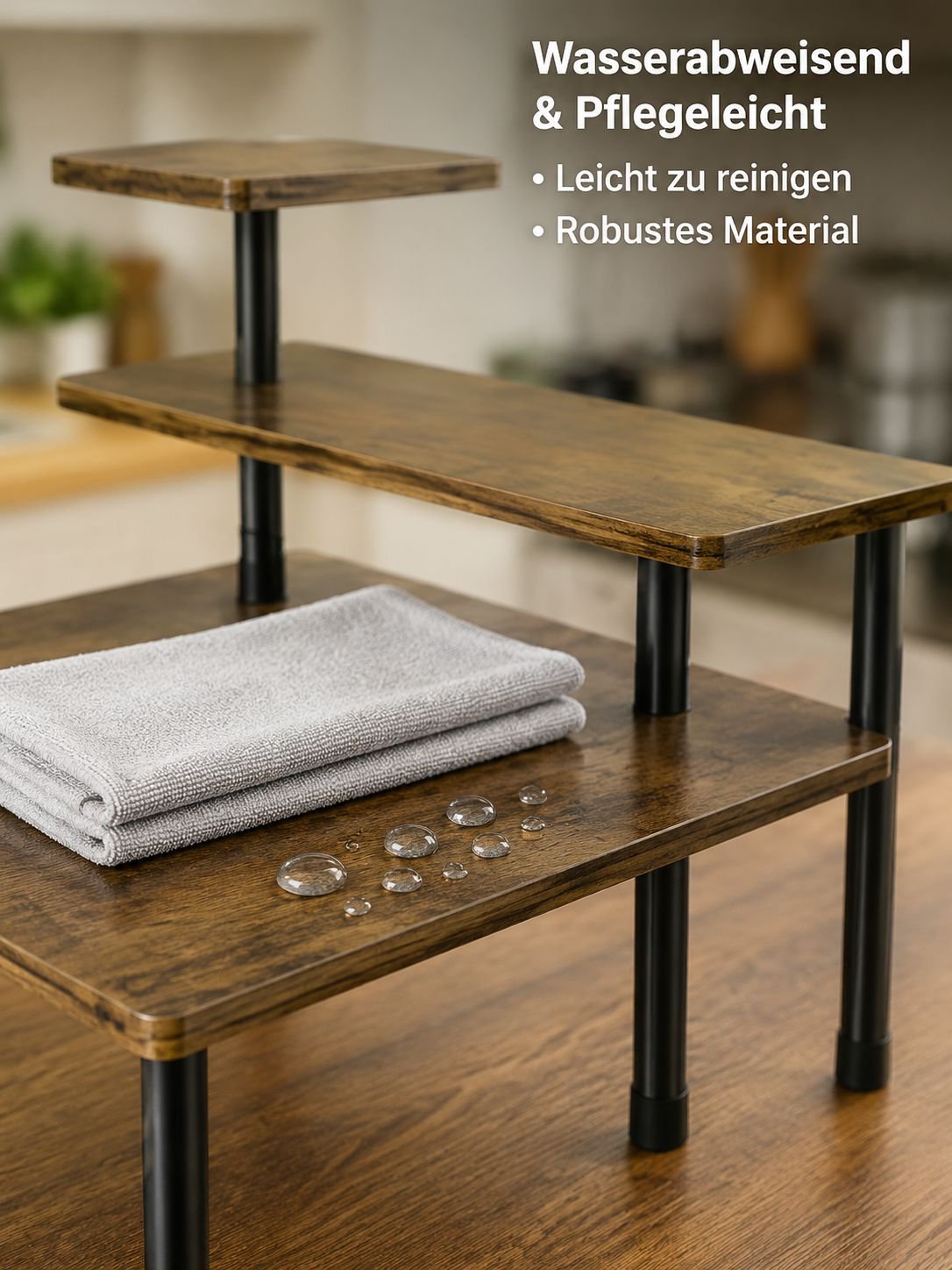 Modernes Badezimmer-Eckregal für mehr Ordnung