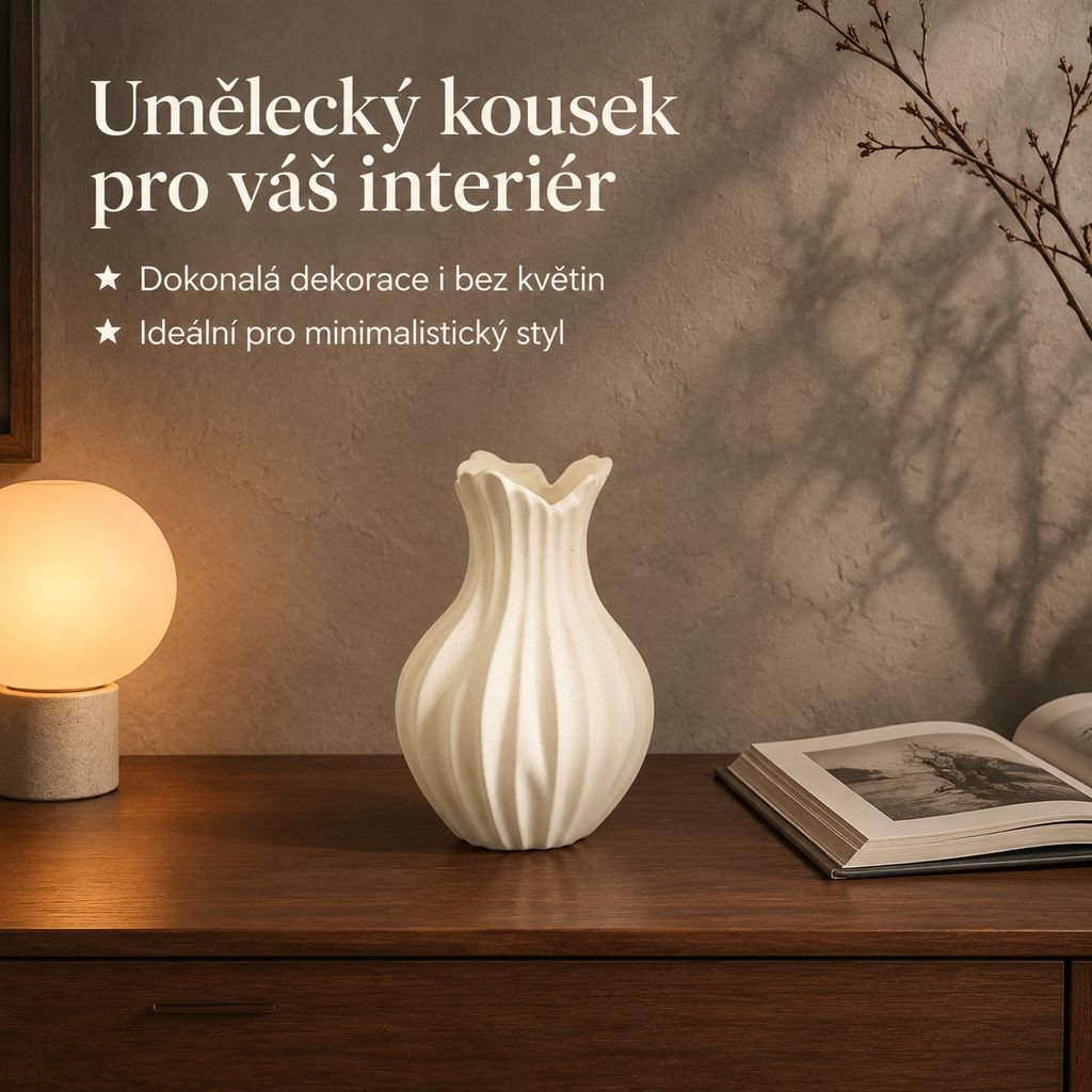 Ručně vyráběná keramická váza na květiny