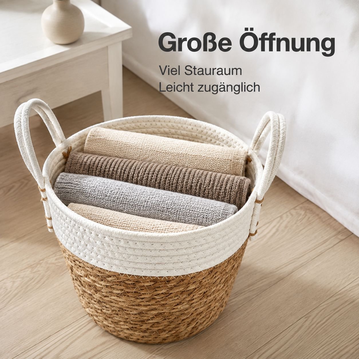 Handgeflochtener Aufbewahrungskorb