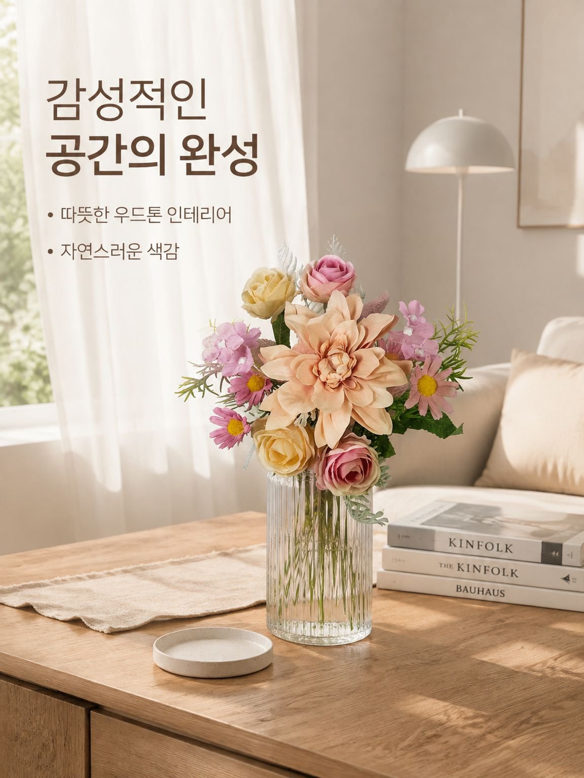 인테리어 인조 꽃 장식