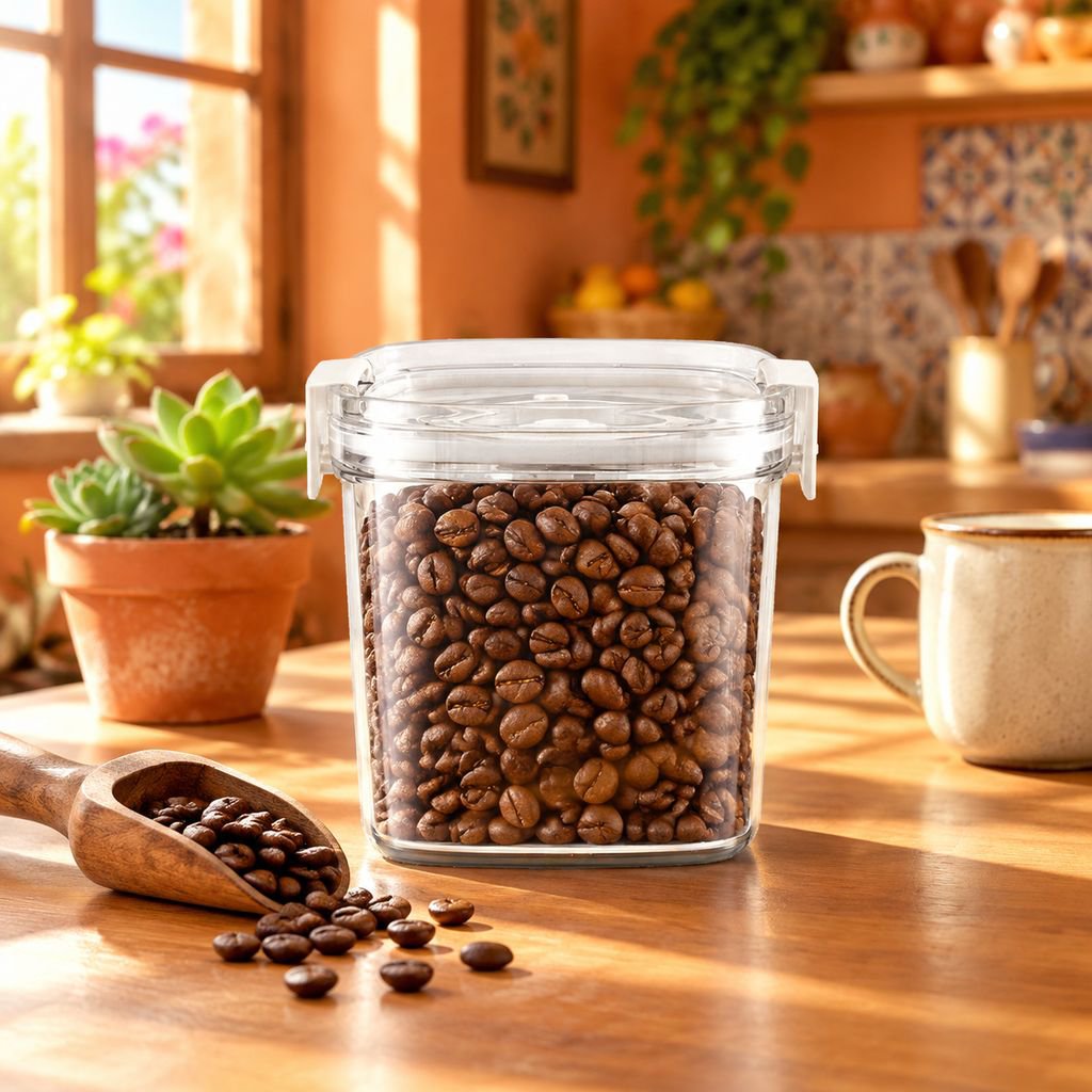 Bote multifuncional hermético para granos de café y té