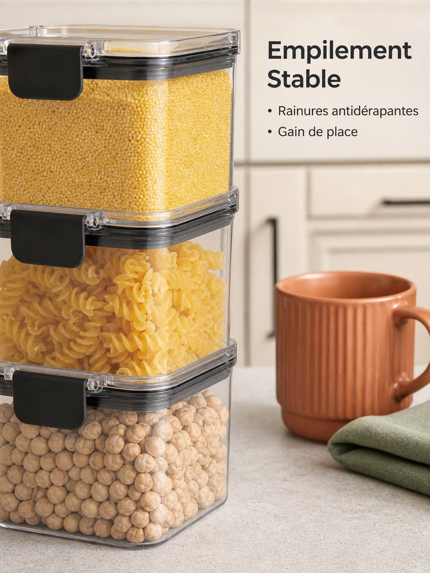 Boîte de conservation multifonction pour friandises et céréales