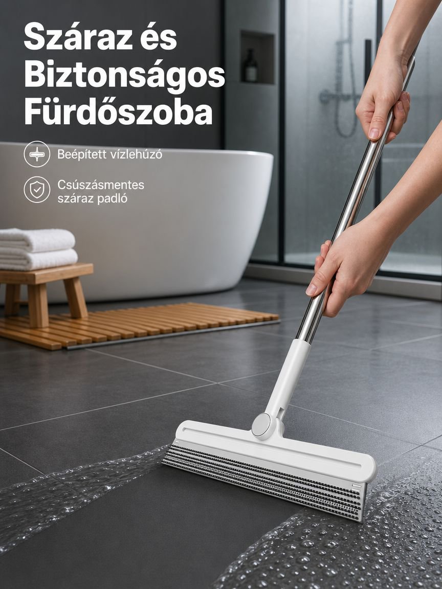  kisállat szőrtisztító kefe hosszú nyéllel, padlótörlő