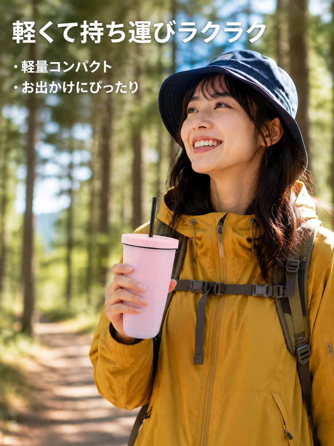 アウトドア用携帯断熱マグカップ