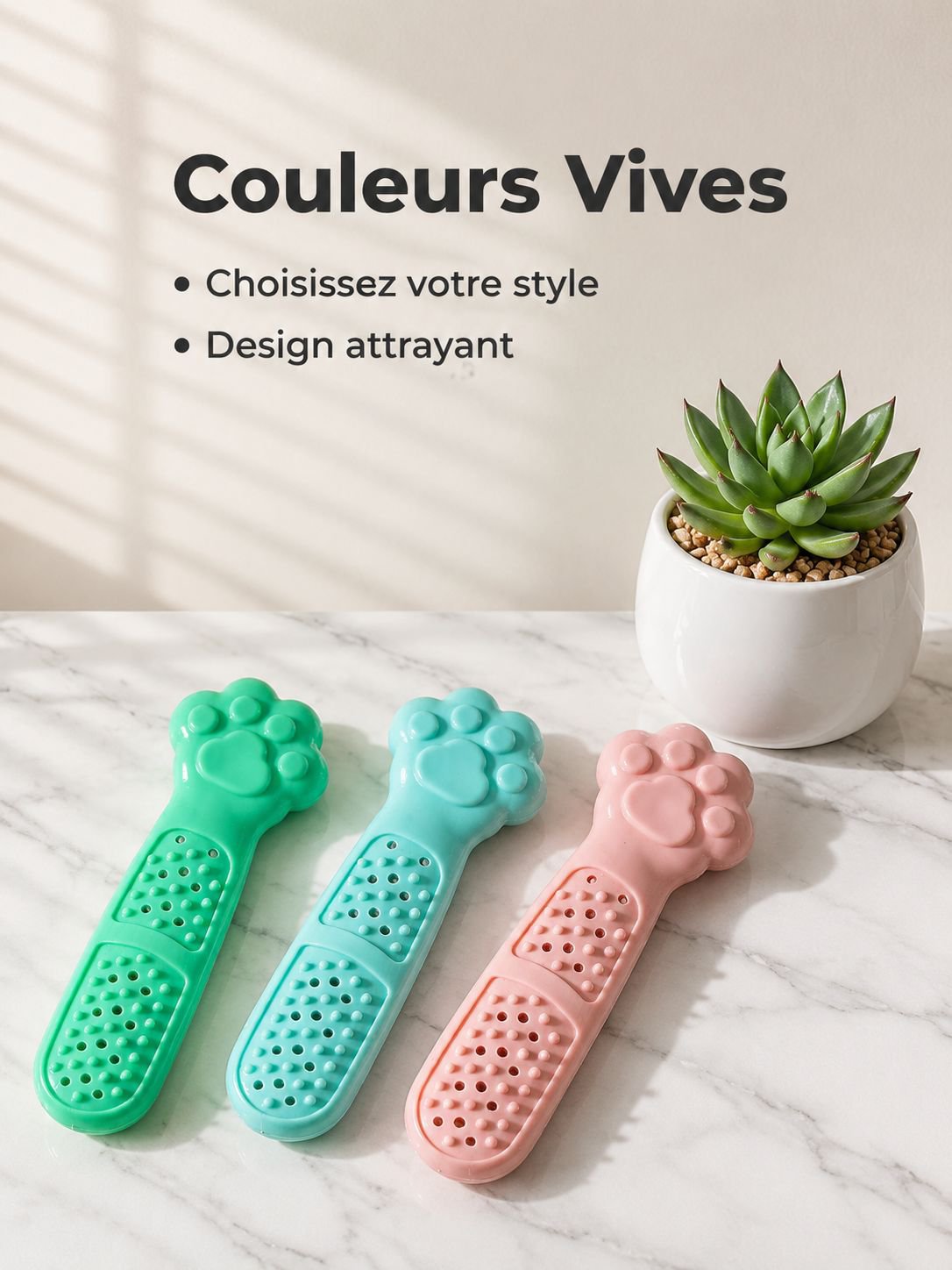 Jouet nettoyant pour dents avec herbe à chat