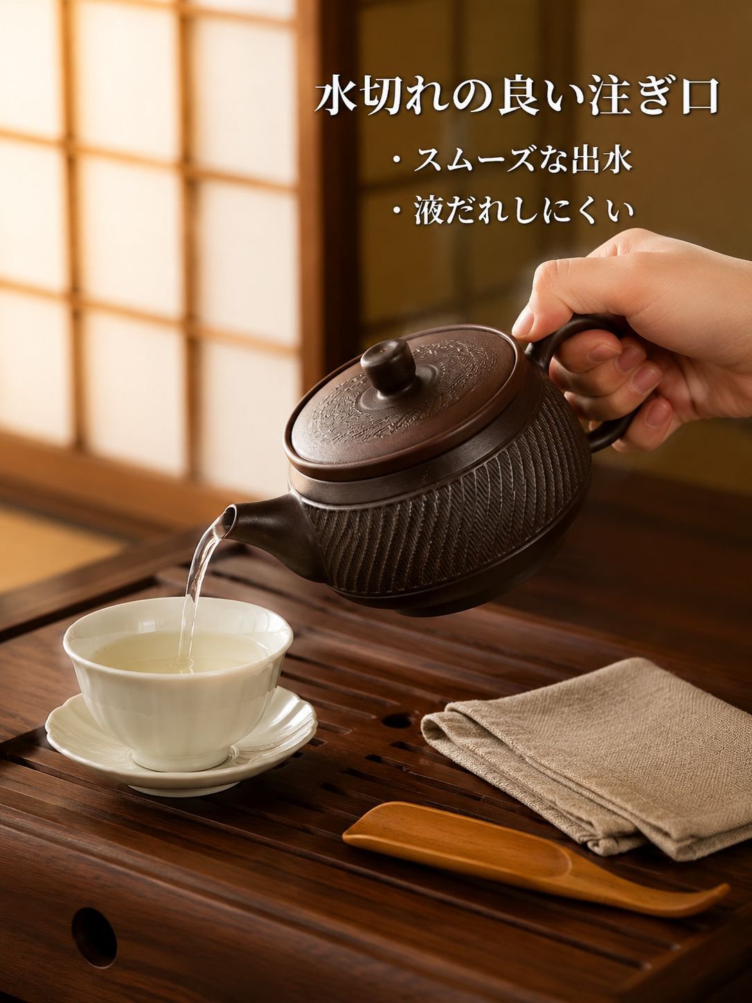 紫粘土の鳳凰のティーポット