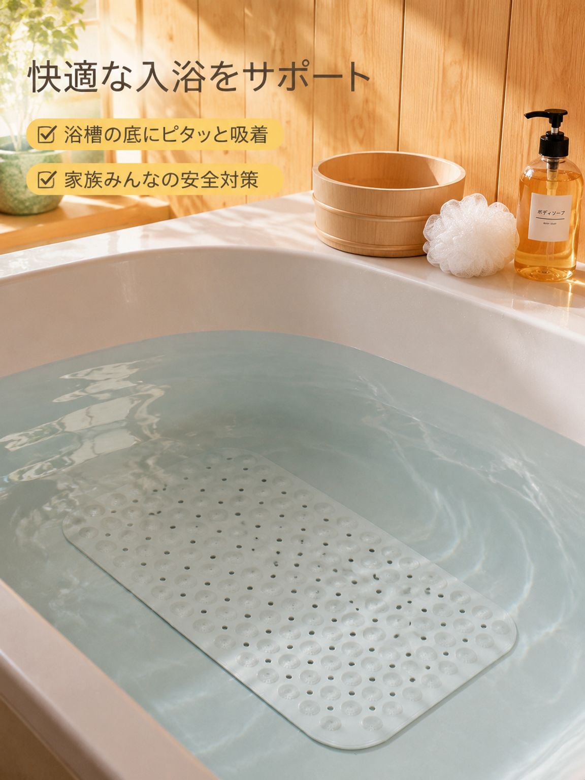 多用途吸盤付き滑り止めマット