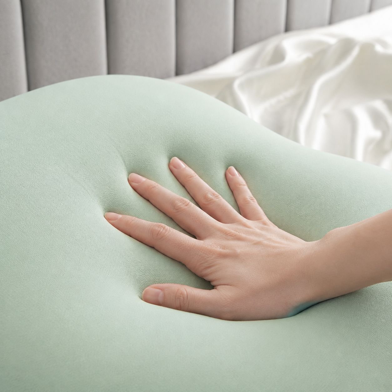 Cute Seahorse Maternity Side Sleeping Pillow, Memory Foam Long Body Pillow