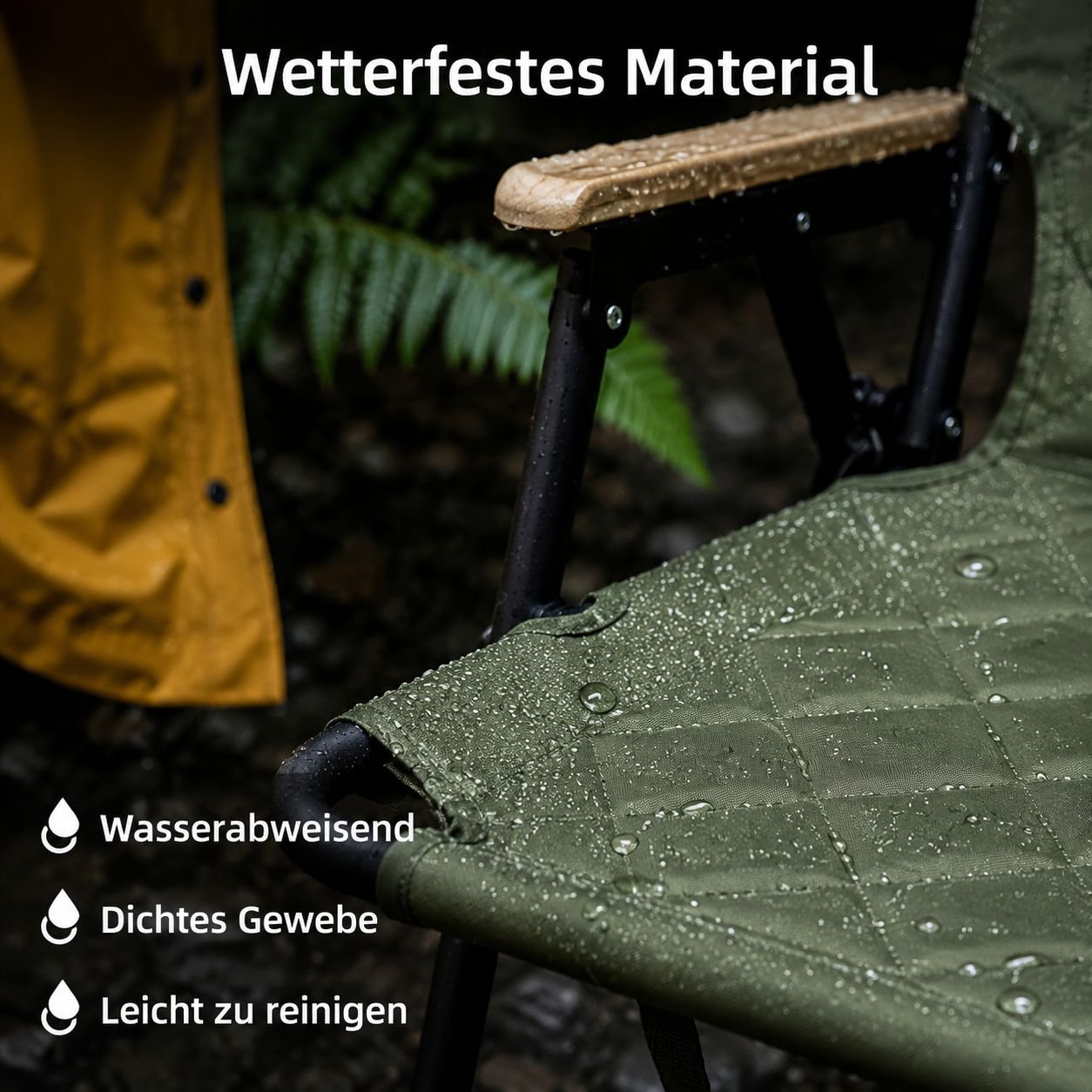 Outdoor-faltbarer, tragbarer Campingstuhl mit verdickter und verstärkter Konstruktion