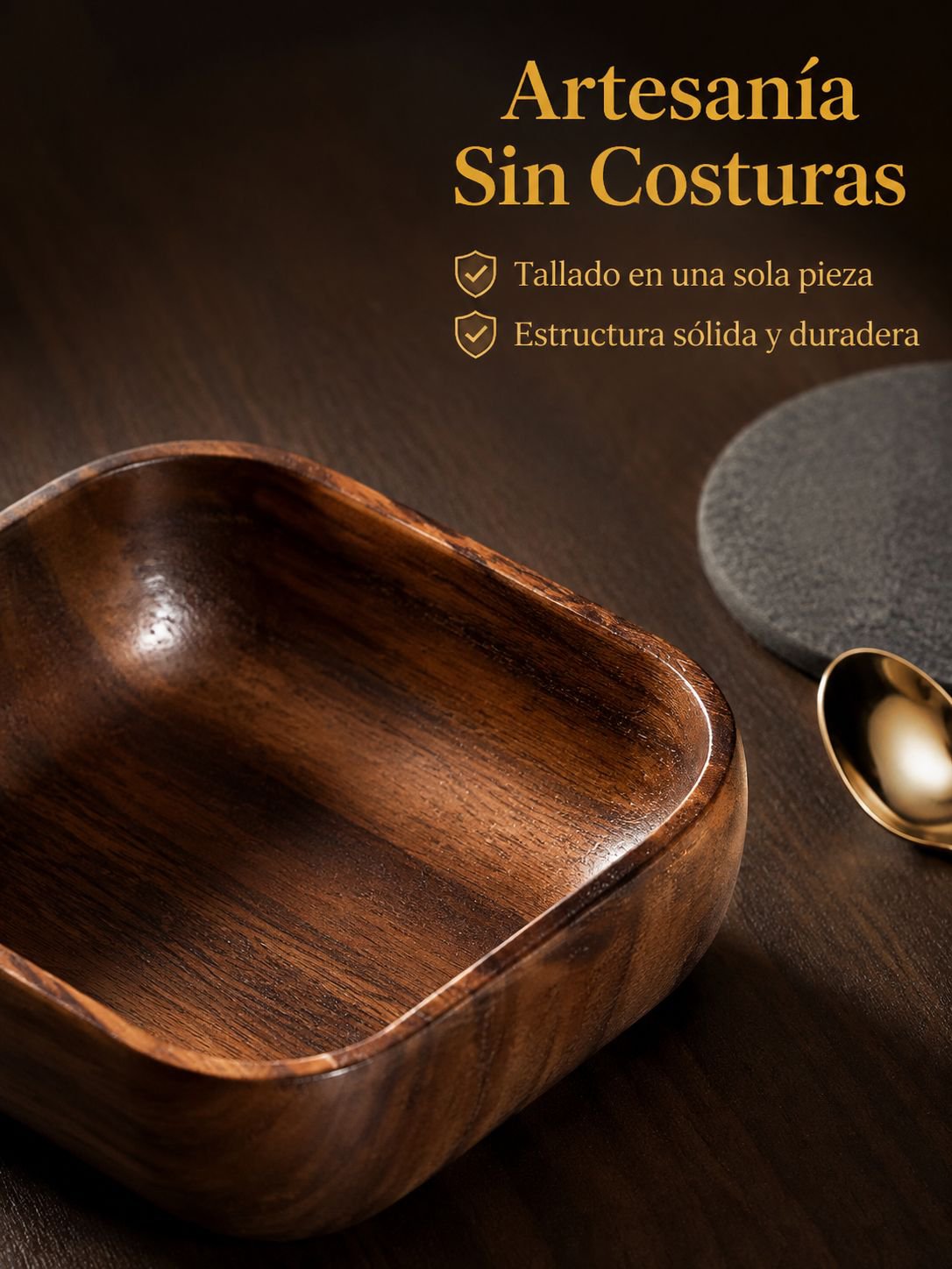 Bandeja de madera para frutas de uso doméstico