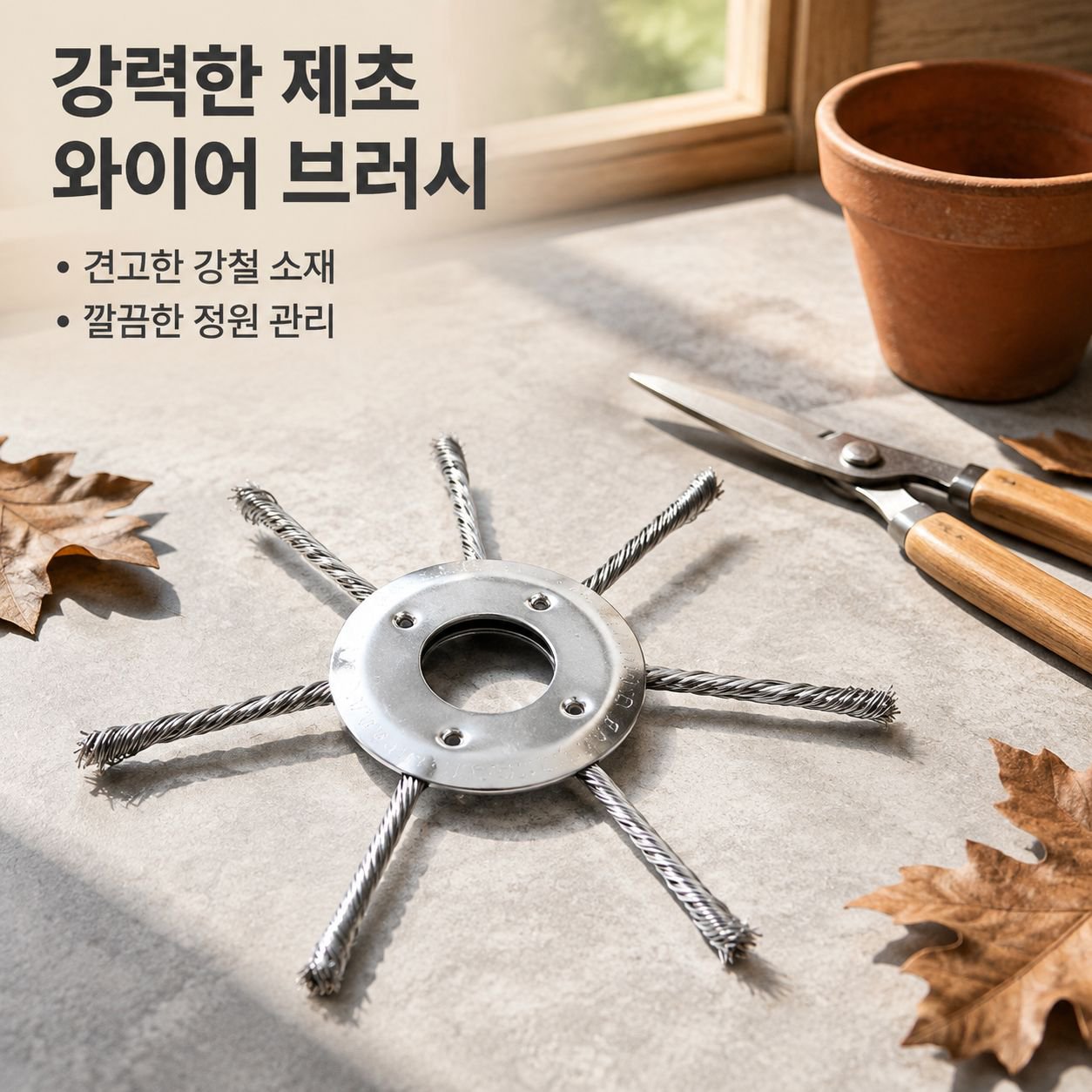 잔디깎이용 특수 강철 와이어 브러시 헤드