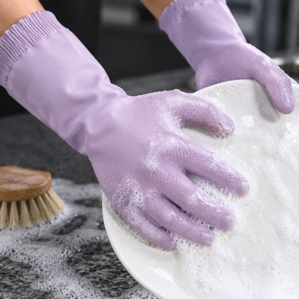 Damen Küchenhandschuhe, rutschfest, verdickt, wasserdicht