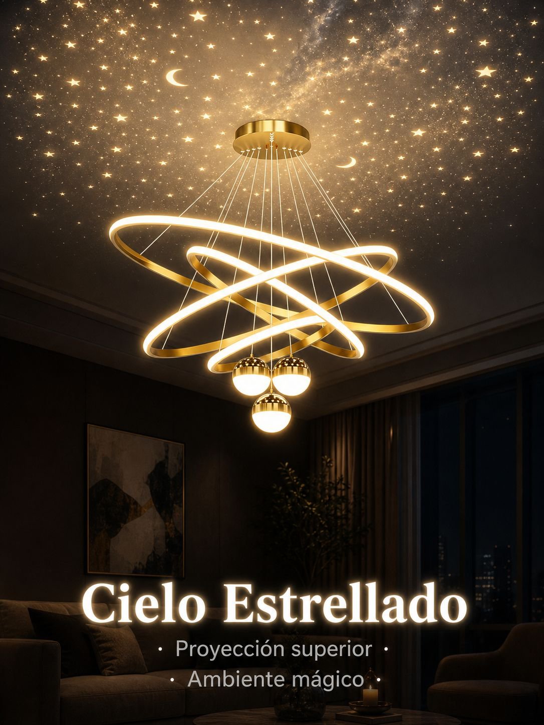 Lámpara colgante LED de forma esférica