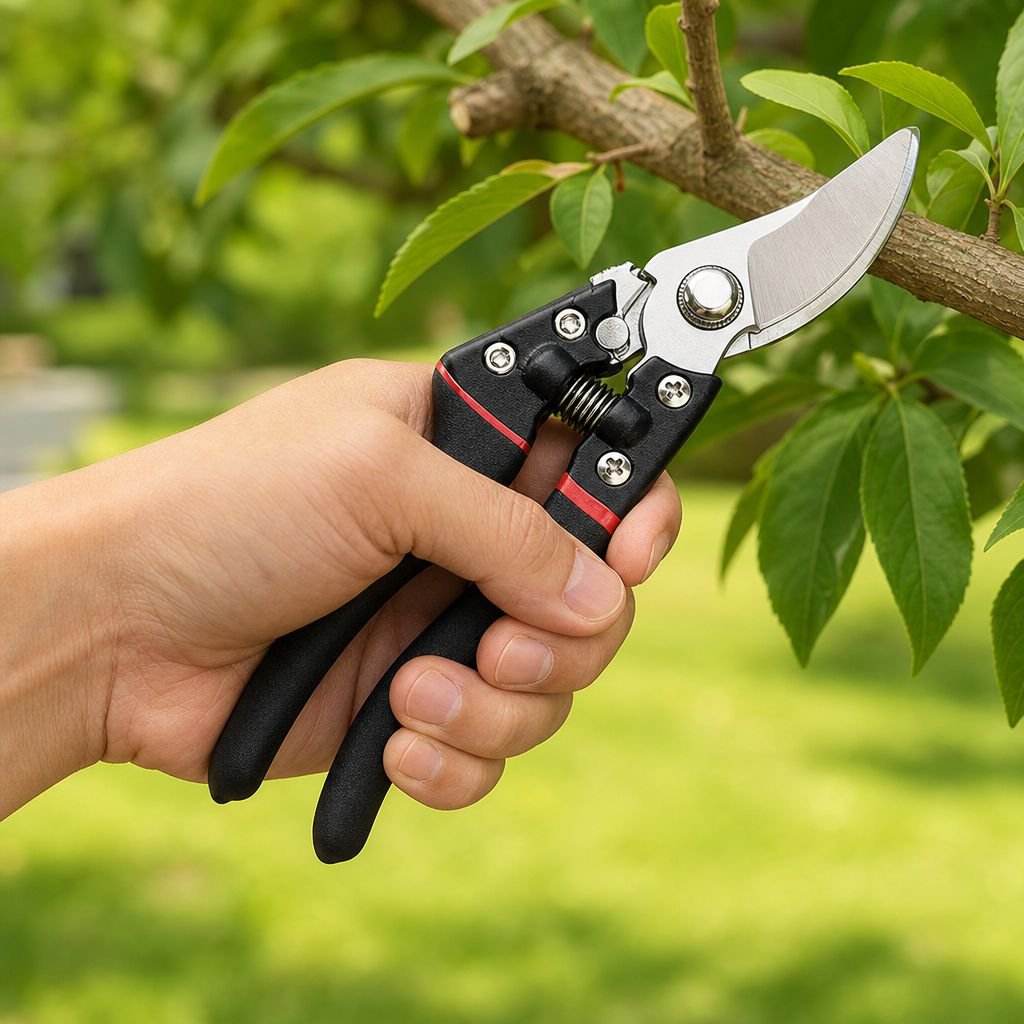 Heavy duty electric pruning shears for garden rose care