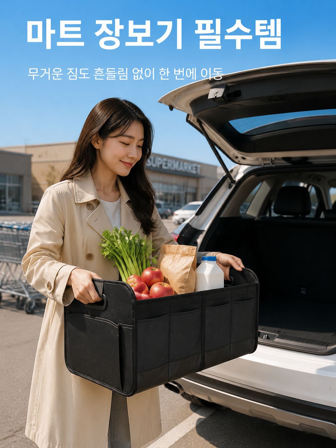 다기능 차량용 접이식 수납함