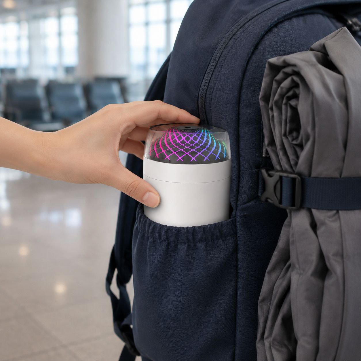colorful LED light humidifier for desktop