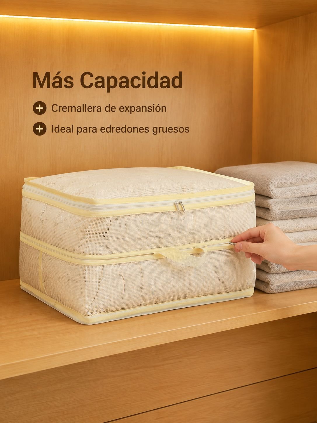 Bolsa de almacenamiento al vacío transparente para ropa y edredones