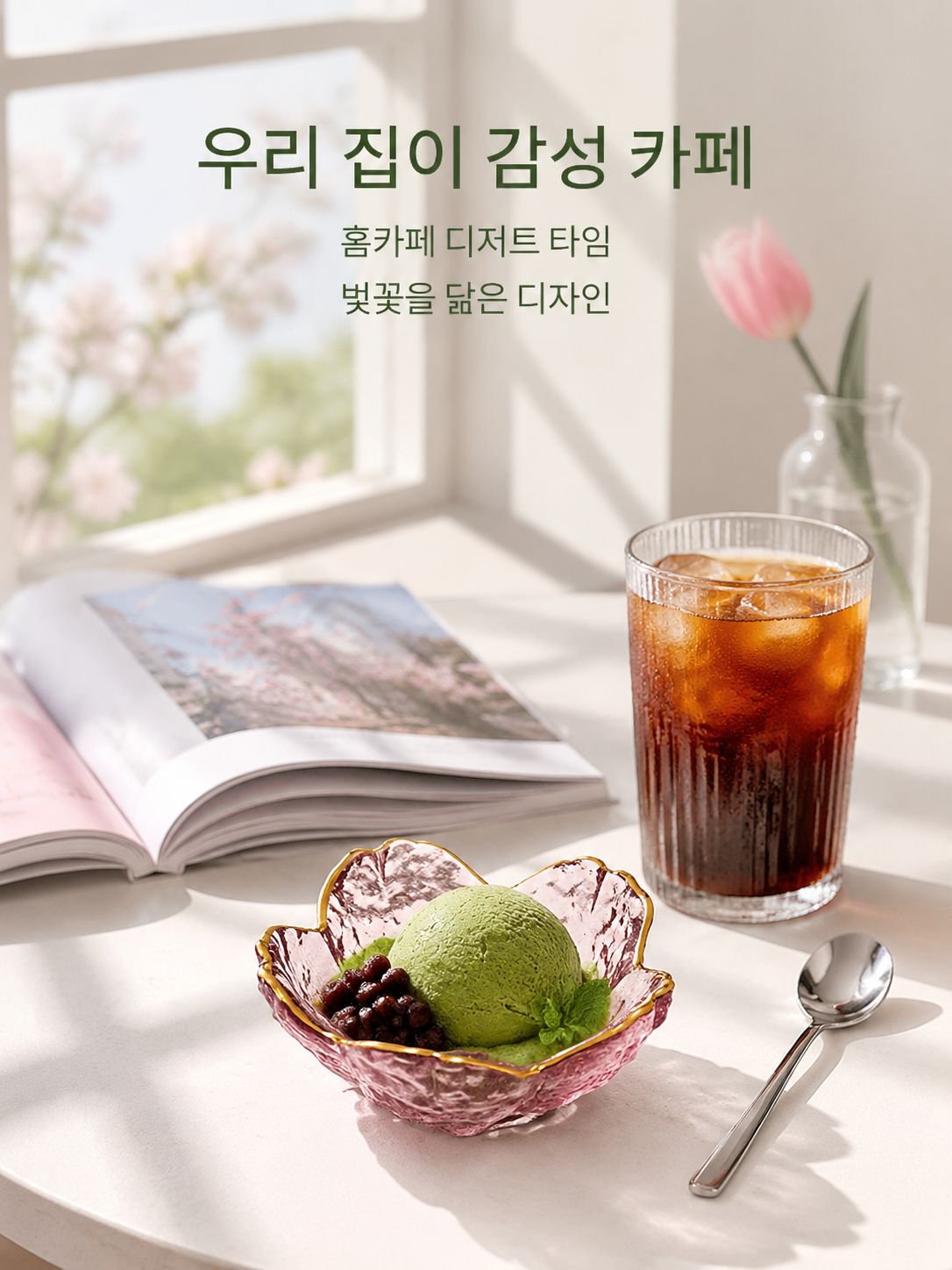 벚꽃 모양 샐러드 그릇