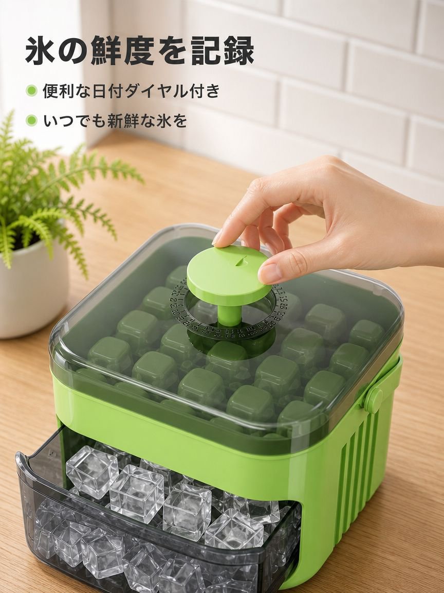 大容量で取り出しやすいプラスチック製プッシュ式アイストレー