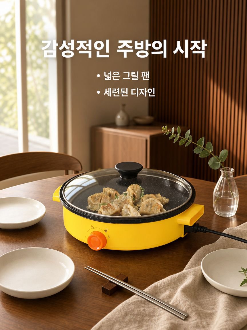 스마트 온도조절 전기 그릴