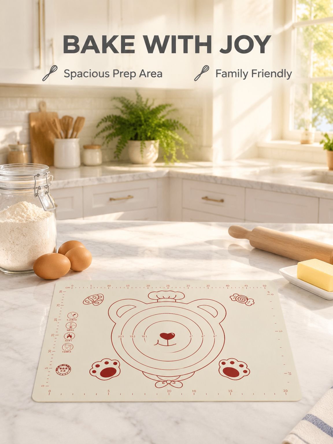 Multipurpose heat-resistant kneading mat for home baking