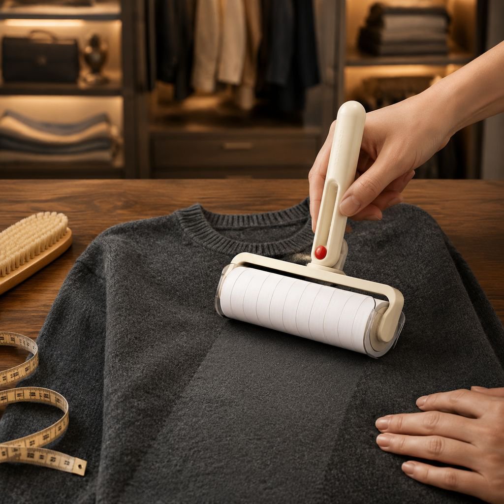 Compact lint remover folded for travel