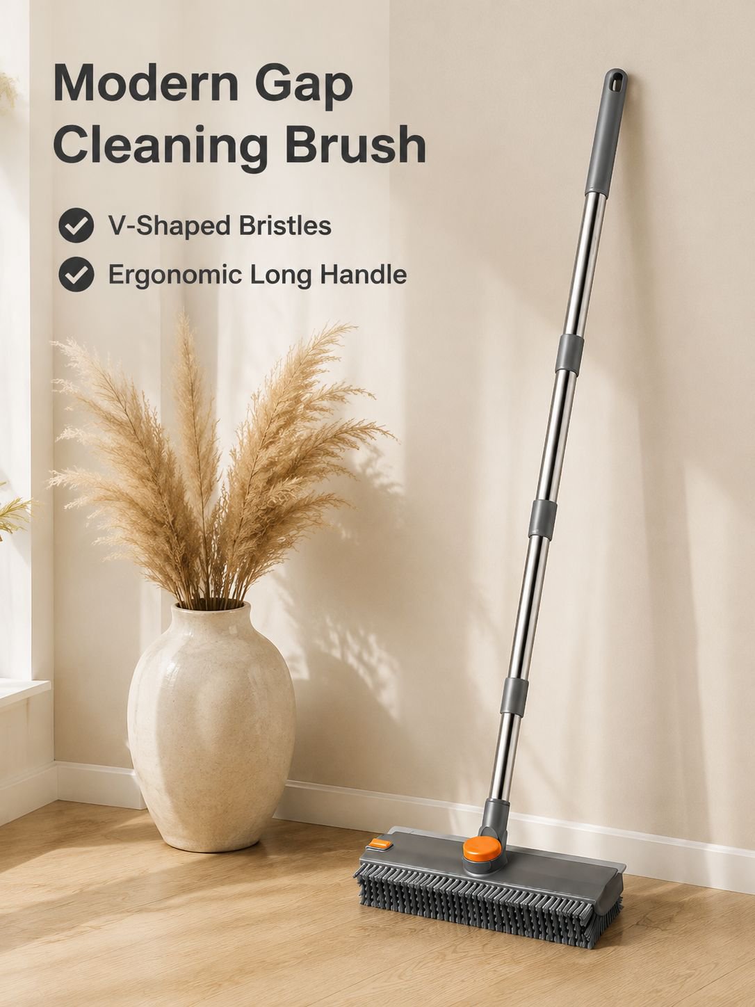 Multi-Functional Hard Bristle Floor Gap Brush