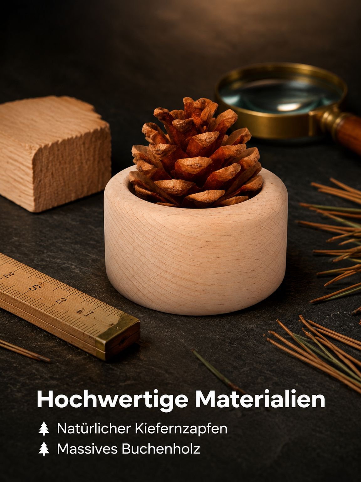 Dekoration mit Kiefernzapfen-Diffusor