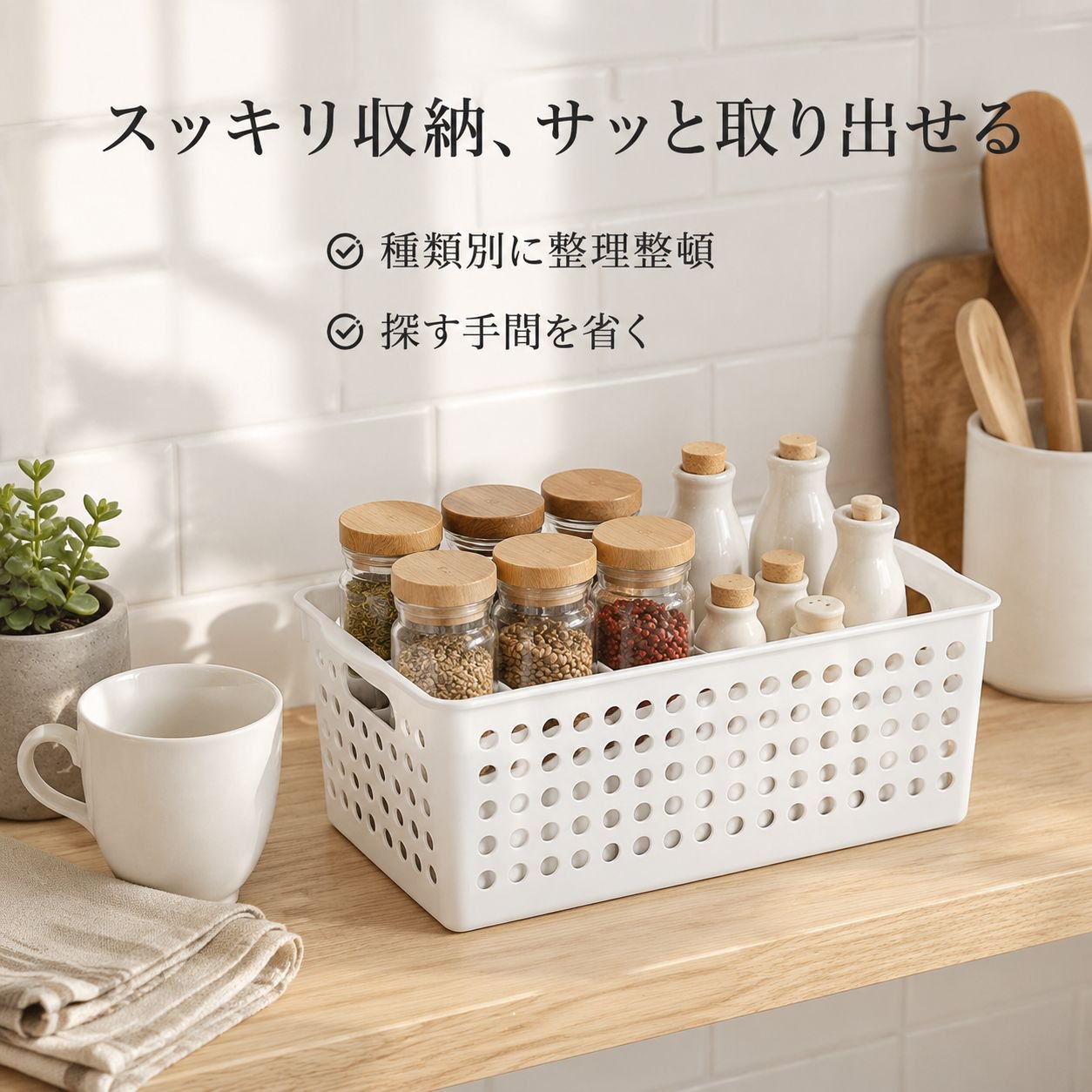 寮用プラスチック収納バスケット 長方形化粧品・お菓子整理バス