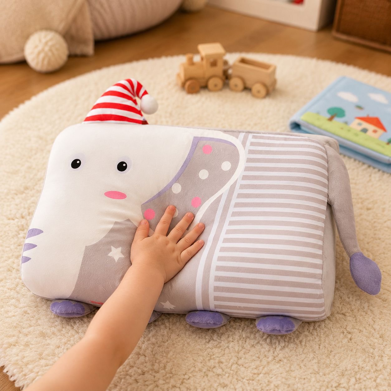 Kindergarten Children's Autumn and Winter Cartoon Latex Pillow Baby Plush Nap Pillow
