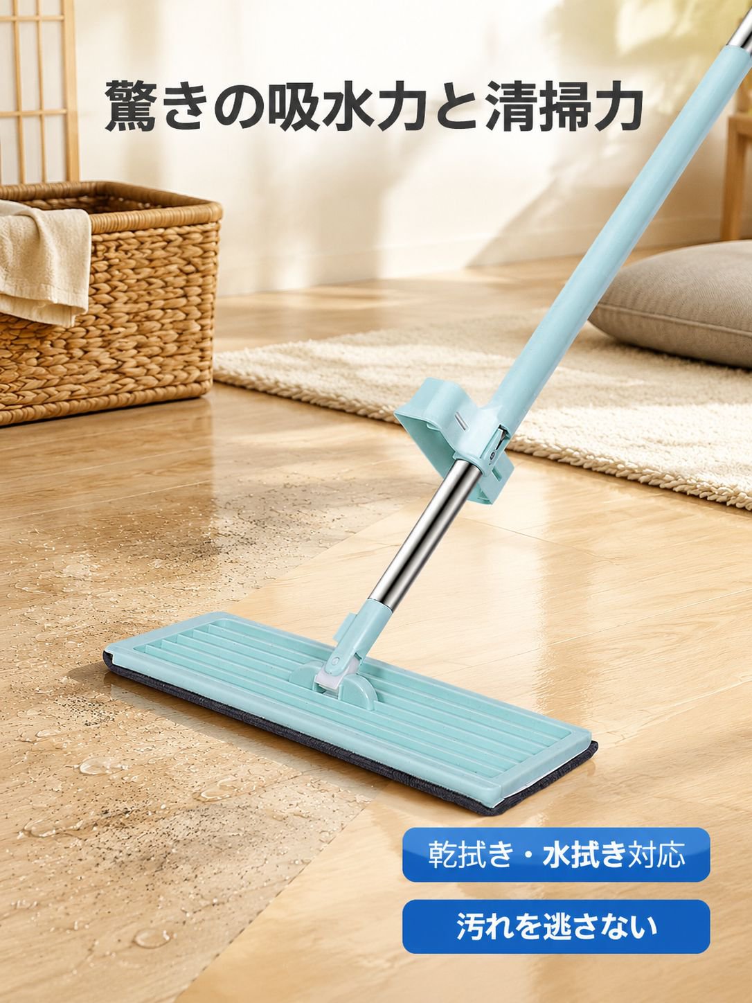 乾湿分離フラットモップ