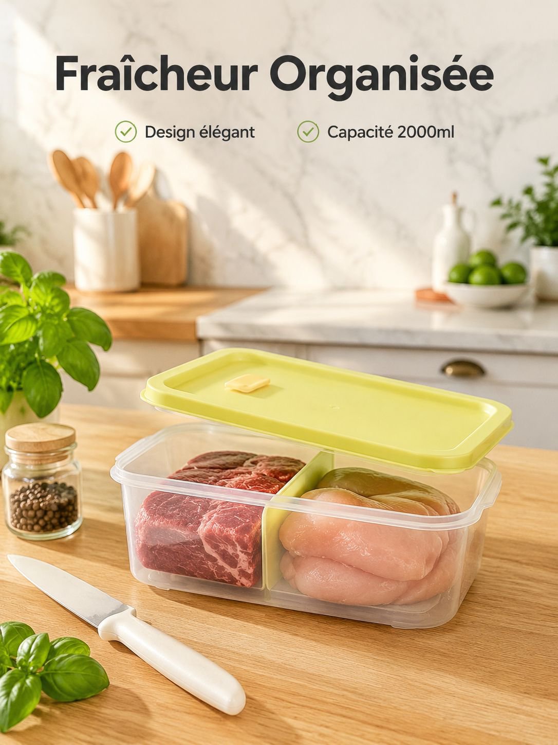 Boîte séparatrice de viande congelée
